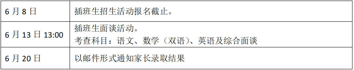 上海市實(shí)驗(yàn)學(xué)校國際部2025學(xué)年第一學(xué)期（秋季入學(xué)）插班生報(bào)名啟動(dòng)